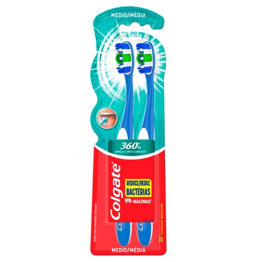 Cepillo Dental Colgate 360 Suave X 2 Uni