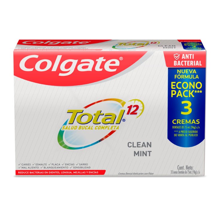 Pague 2 Lleve 3 Crema Dental Clean Mint Colgate