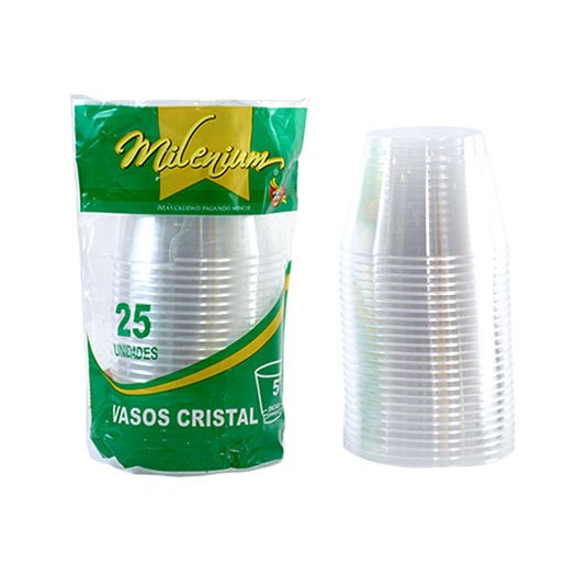 Vaso 5 Oz Cristal Plasti-Util X 25 Un