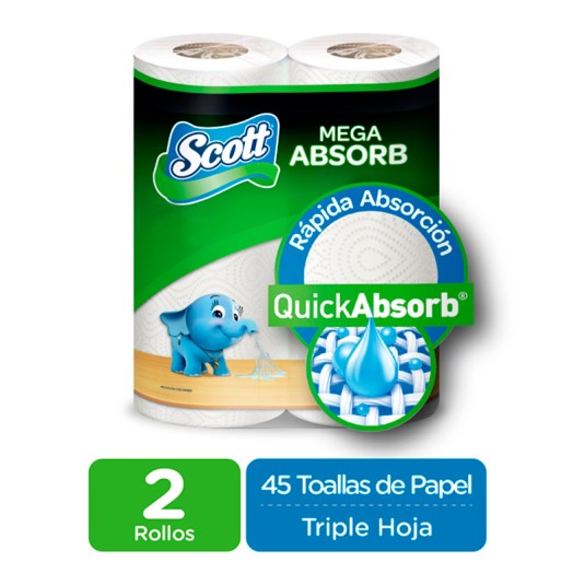 Toalla De Cocina Triple Hoja SCott X 2 Uni