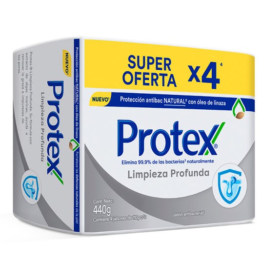 Jabón Four Pack Limpieza Profunda Protex 110