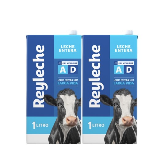 Bipack Cartón Leche Entera Reyleche 1 Lt.