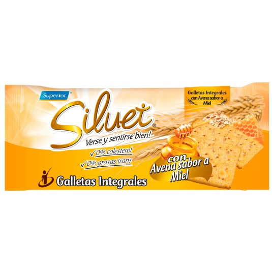 Galleta Integral Avena Y Miel Siluet 252 Gr