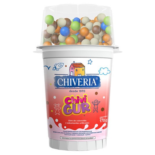 Chivigur Chiveria frutilla vaso 170 ml.