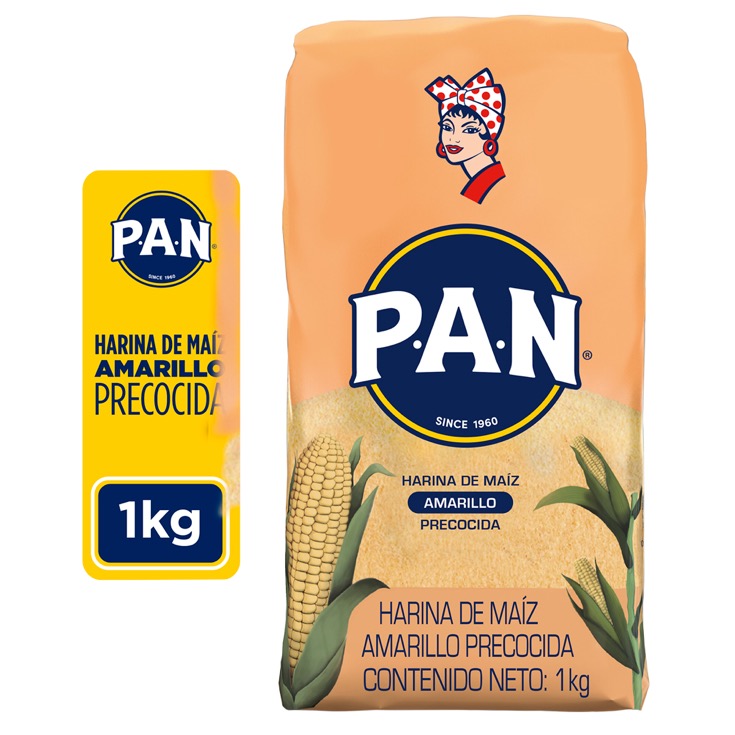 Harina de Maiz Amarilla Pan 1 Kg