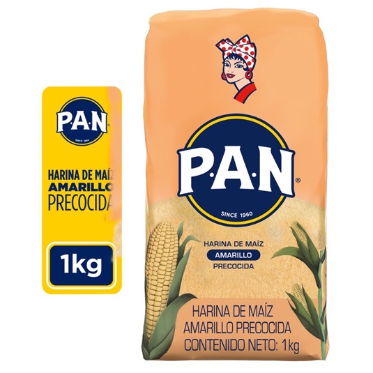 Harina de Maiz Amarilla Pan 1 Kg