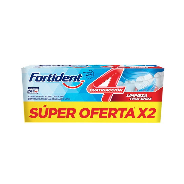 Crema Dental Fortident Pack X 2 Precio Especial 70 Ml C/U