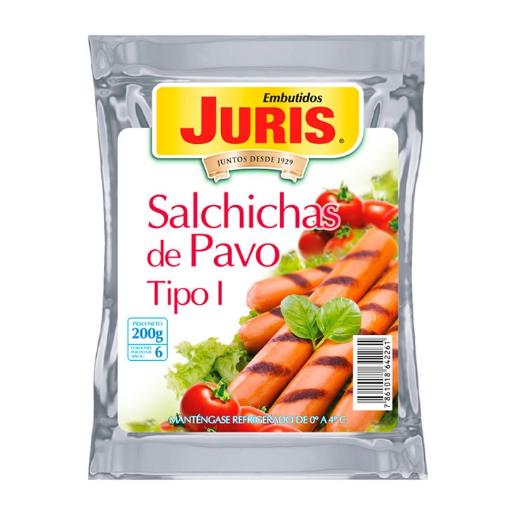 Salchicha De Pavo Juris 200 Gr