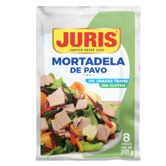 Mortadela De Pavo Juris 200 gr.