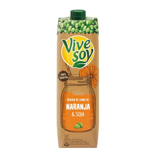 Bebida de Soja Vive Soy Sabor Naranja 1 Lt.