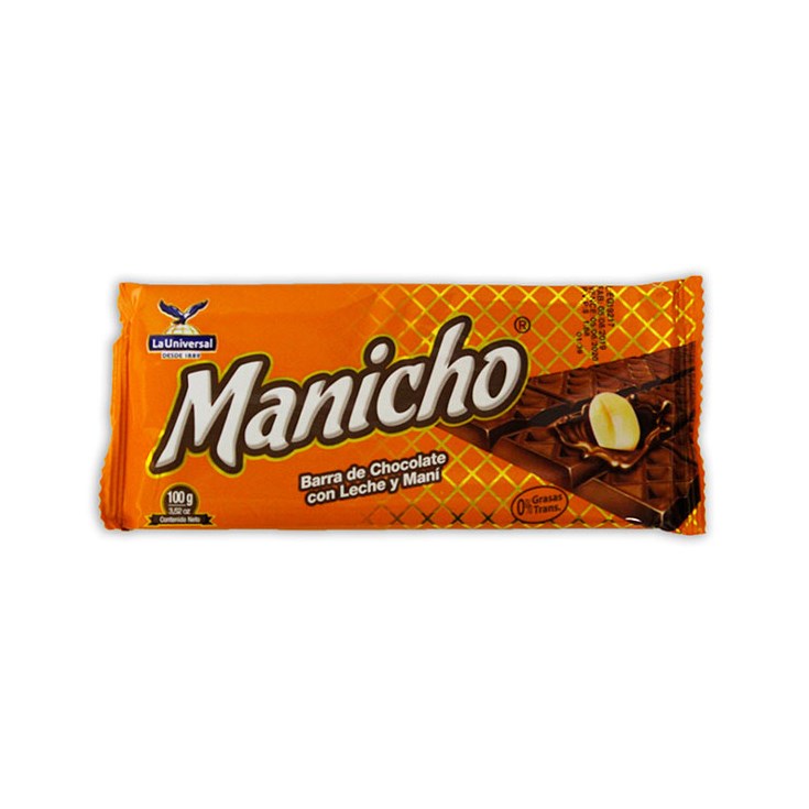 Chocolate Leche Y Maní Tableta Manicho 100 Gr Chocolate Leche Y Maní Tableta Manicho 100 Gr