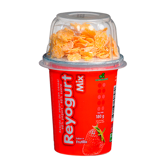 Yogurt Reyogurt Mix Sabor Frutilla 180 Ml.