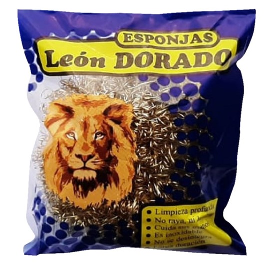 Esponja Dorado Inoxidable León Uni