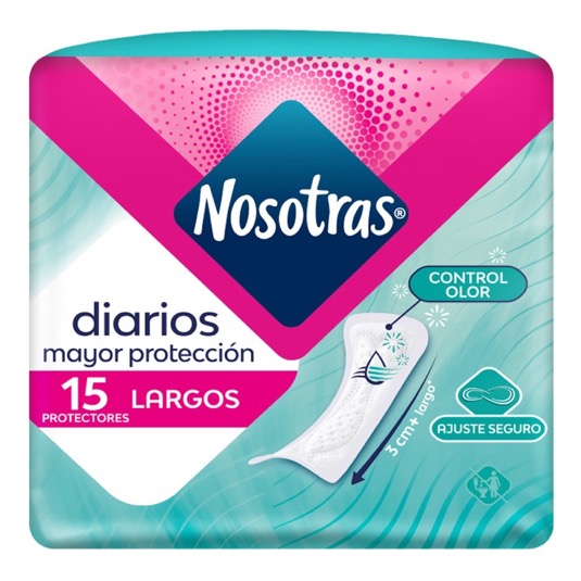 Protectores Diarios Largos Nosotras X 15 Uni