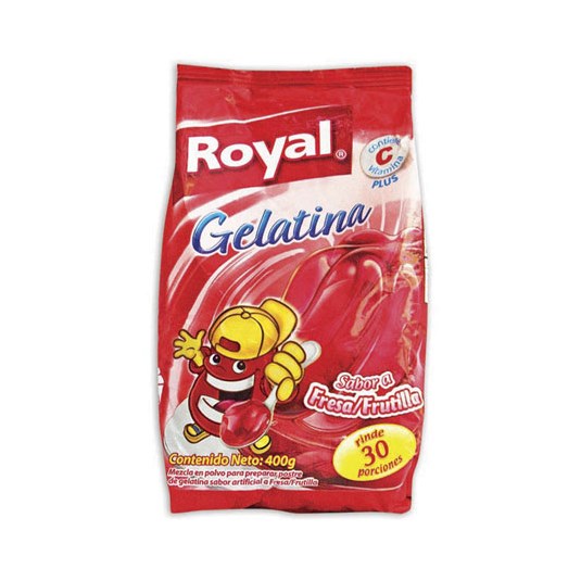 Gelatina Fresa Royal 400 Gr