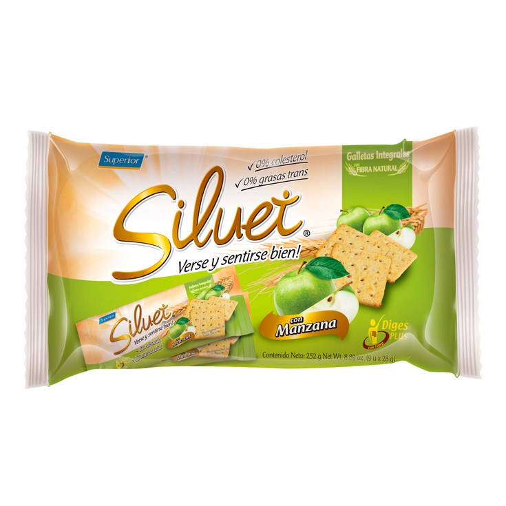 Galleta Integral Con Manzana Siluet 252 Gr Galleta Integral Con Manzana Siluet 252 Gr