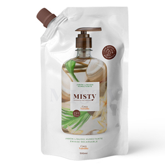 Jabón Líquido Antibacterial Misty Sweet Coco Vanilla Doypack