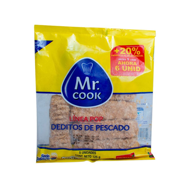 Deditos De Pescado Mr. Cook 125 Gr