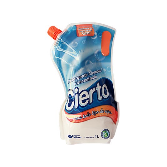 Detergente Líquido Cremoso Doypack Cierto 1 L