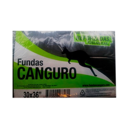Funda De Basura Industrial Canguro 30X36 Pulg
