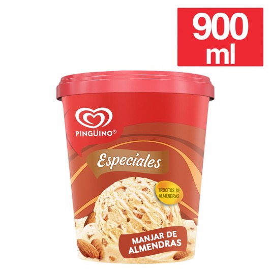 Top Helado De Manjar Almendras Pingüino 900 M