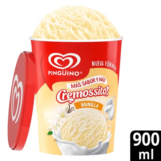 Cremossito Helado De Vainilla Pingüino 900 Ml