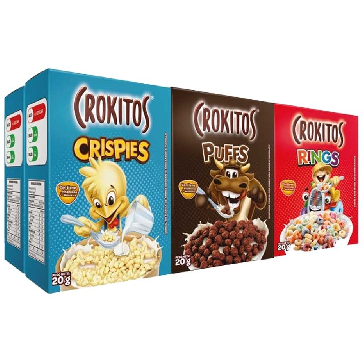 Cereal Crokitos 6 Pack Surtidos 120 Gr.