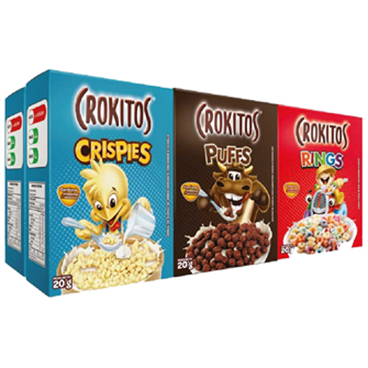 Cereal Crokitos 6 Pack Surtidos 120 Gr.