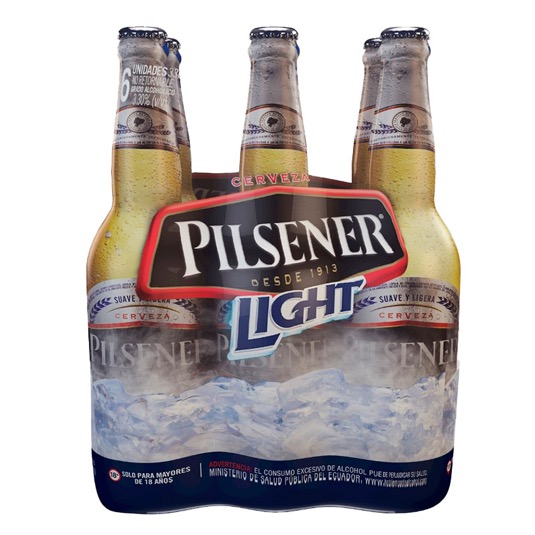 Pilsener cerveza light twist off 6un 300 ml.