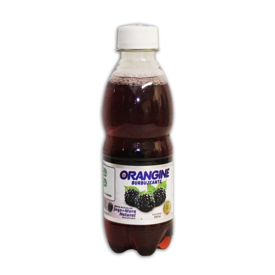 Orangine jugo de mora botella 250 ml.