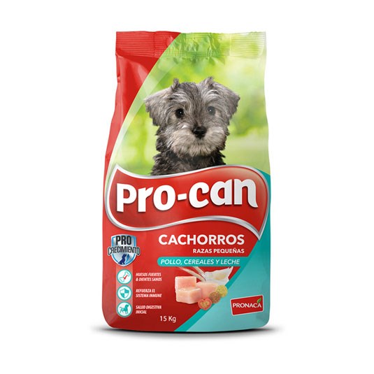 Pro-can cachorros raza pollo/cereales/vegetales 15 kg.