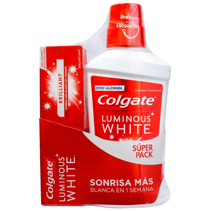Enjuague Bucal Luminous White Pack Colgate 50