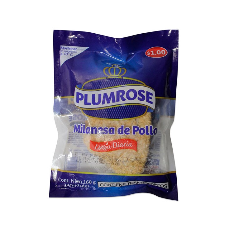 Milanesa De Pollo Plumrose 160 Gr