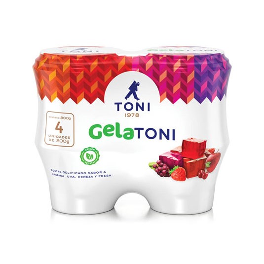 Pack X 4 Gelatina Surtida Toni 200 Gr c/u