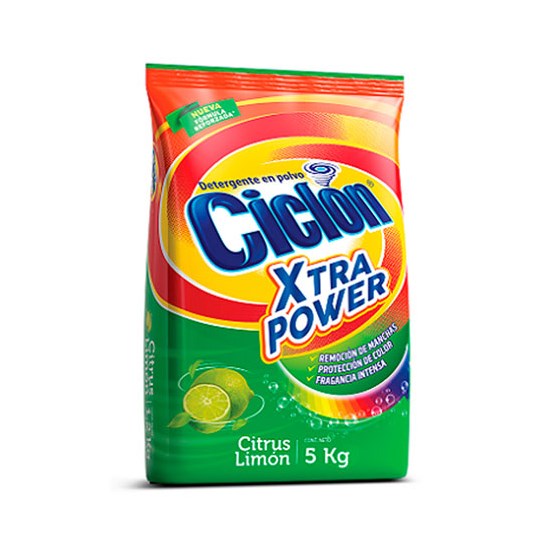 Detergente En Polvo Ultra Limón Ciclón 5 Kg