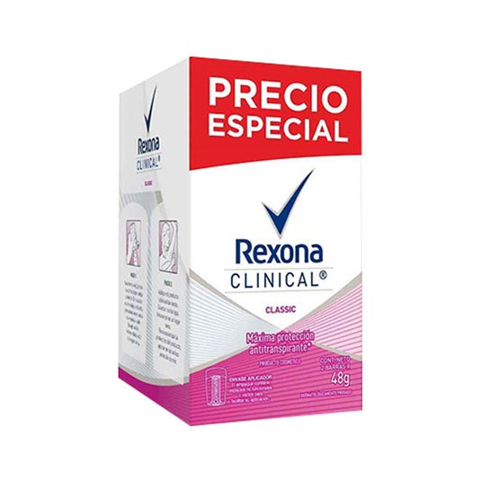 Pack X 2 Clinical Women Rexona 48 Gr