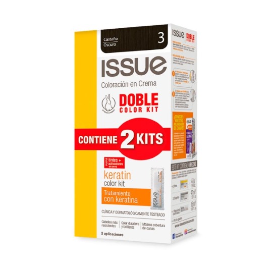 Issue Tinte Doble Color Kit No 3 Castano Oscuro