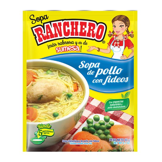 Sopa Pollo Y Fideos Ranchero 60 Gr