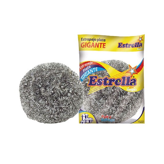 Estropajo Plata Gigante Estrella