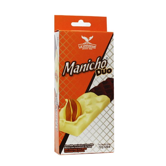 Manicho Duo Leche Chocolate Blanco 4Und 100G