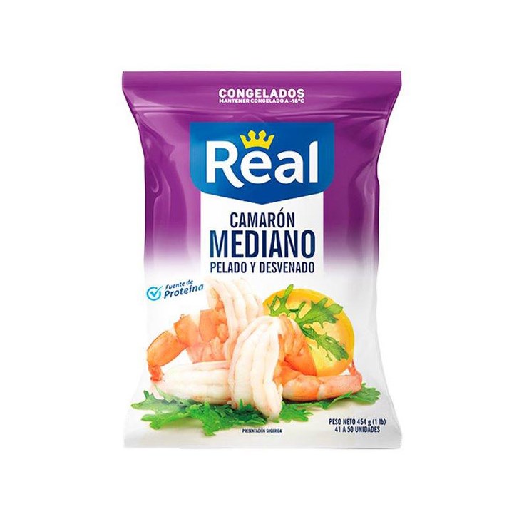 Camarón Mediano Pelado Y Desvenado Real 454 G