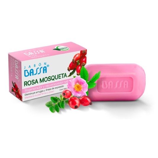 Jabón Rosa Mosqueta Quita Mancha Bassa 90 Gr