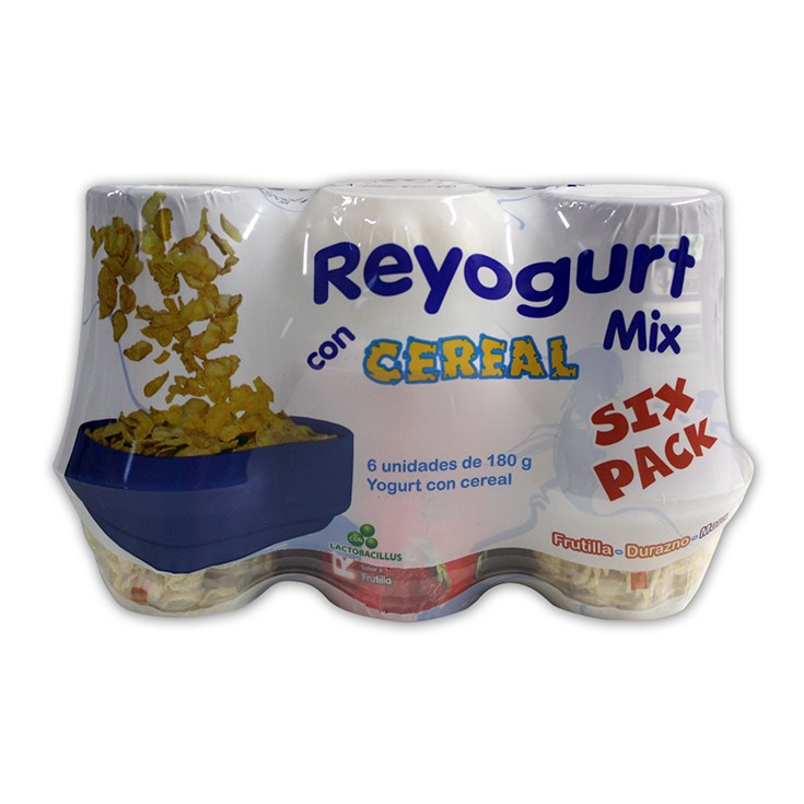Yogurt Reyogurt Con Cereal sixpack c/u 18 ml.