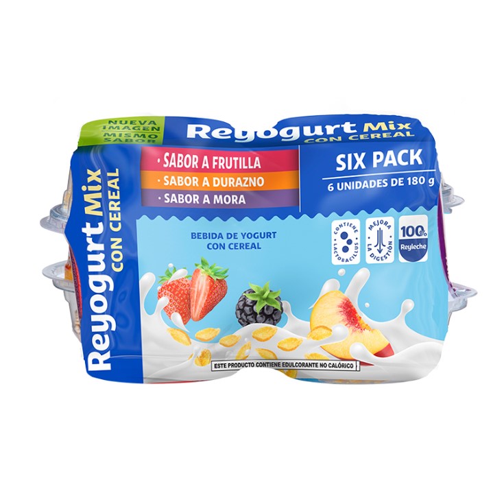 Yogurt Reyogurt Con Cereal sixpack c/u 18 ml.