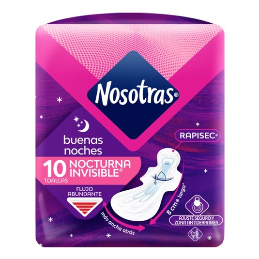 Toallas Buenas Noches Invisible Nosotras X 10