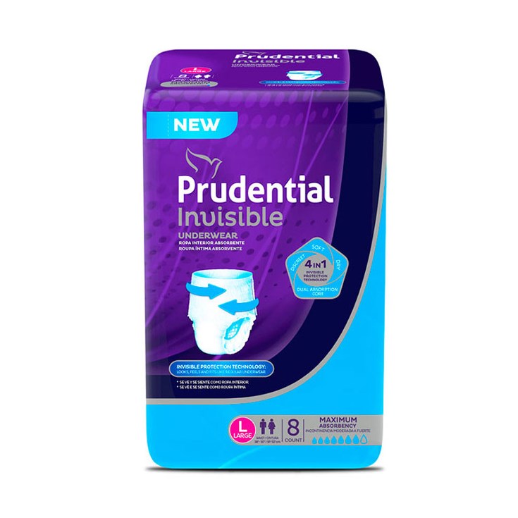 Pañal Adulto Invisible Grade Prudential X 8 U