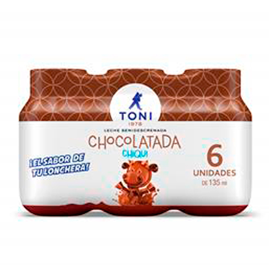 Leche Toni Sabor Chocolate x6 Un. 200 Ml. C/U