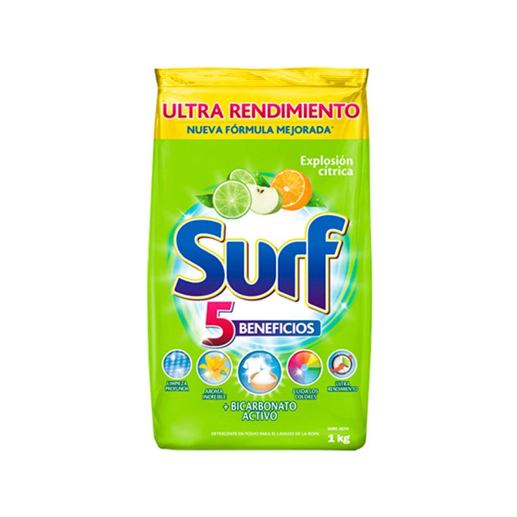 Detergente En Polvo Explosión Cítrica Surf