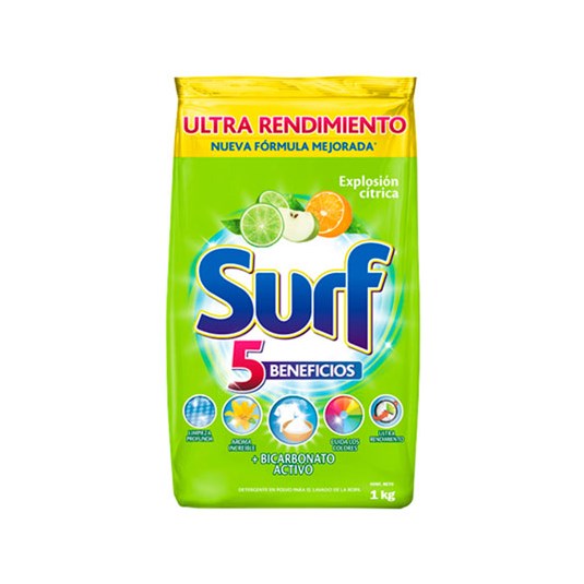 Detergente En Polvo Explosión Cítrica Surf