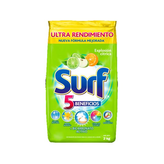 Detergente En Polvo Explosión Cítrica Surf